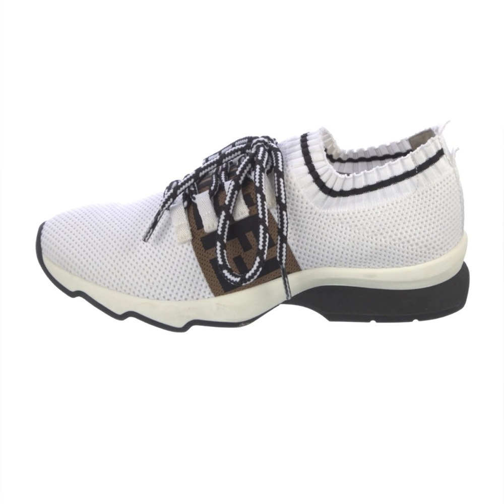 FENDI Zucca logo Sox sneakers - FF Logo Designer Luxury Sneakers Size 38 US 8